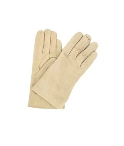 1019 Classic Suede Gloves CashmereLined Light Beige