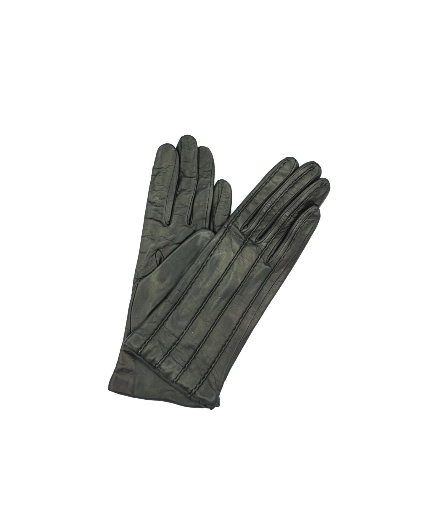 1128 Kid Leather Cashmere Lined Wrist Length Black 3 1128 Kid Leather Cashmere Lined Wrist Length Black