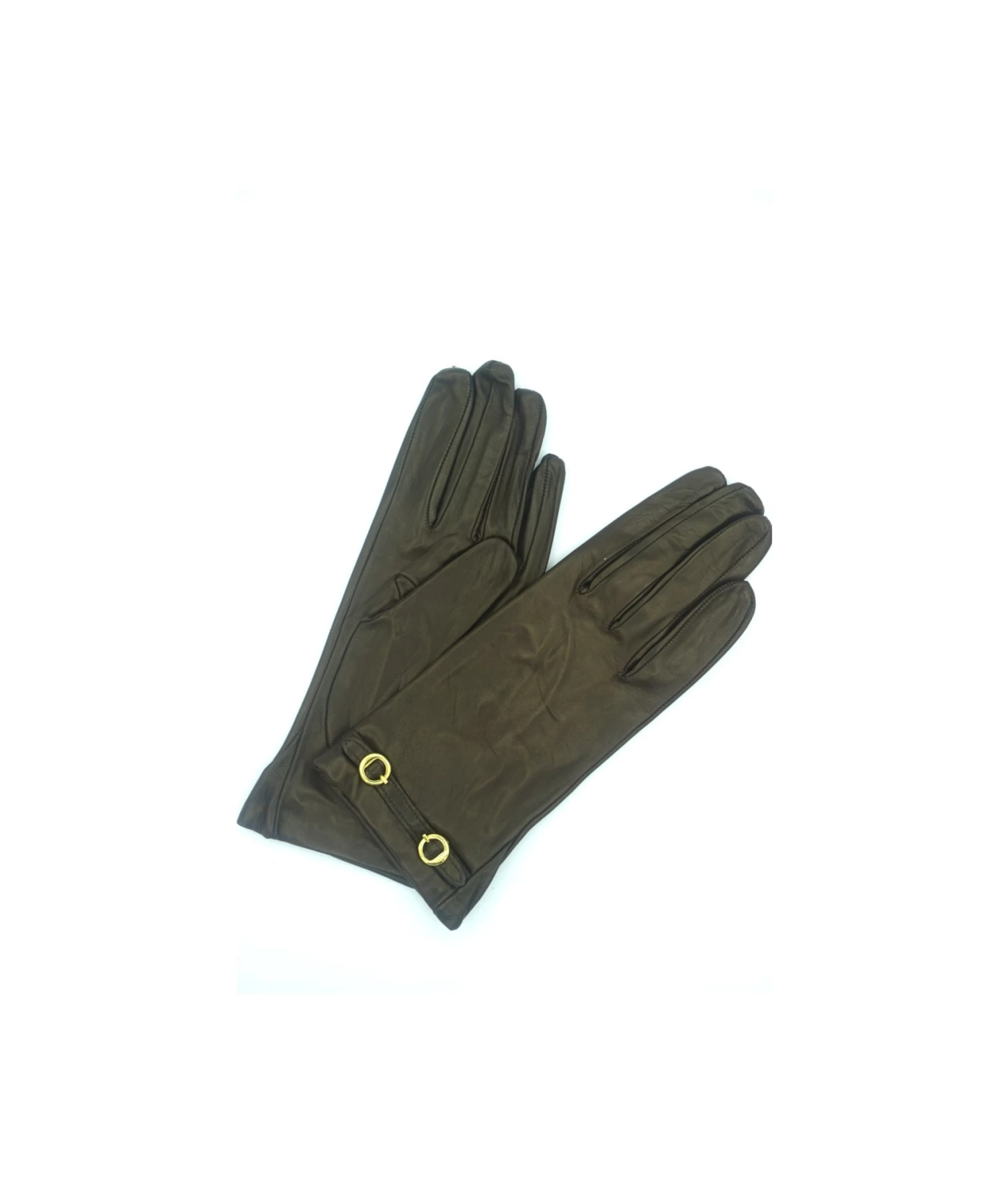 1263 Kid Leather Silk Lined Wrist Length D.Brown 3 1263 Kid Leather Silk Lined Wrist Length D.Brown