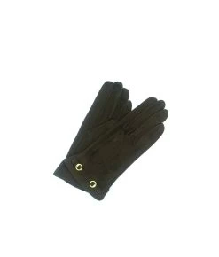 1263S Suede Silk Lined Wrist Length D.Brown