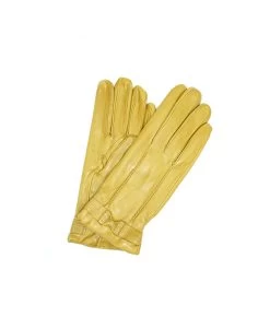 1355 Kid Leather Little Bow On Top Cashmere Lined Cookie