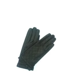 1360 Kid Leather Silk Lined Wrist Length Black