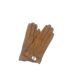 1673 Kid Leather Cashmere Lined Wrist Length Camel