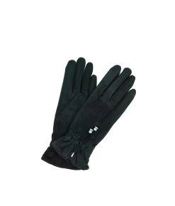 1750 Suede Leather Cashmere Lined Wrist Length Black