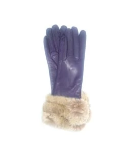 1876 Kid Leather Cashmere Lined Orylag On Wrist Me Violet