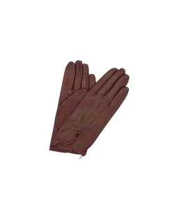 1949 Kid Leather Wrist Length Tashina Lined Bordeaux