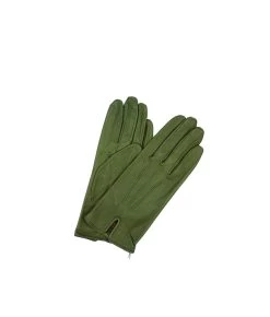 1949 Kid Leather Wrist Length Tashina Lined Green Olive