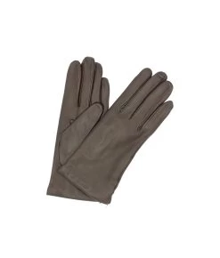 1011 Classic Kid Leather Gloves Cashmere Lined D.Brown