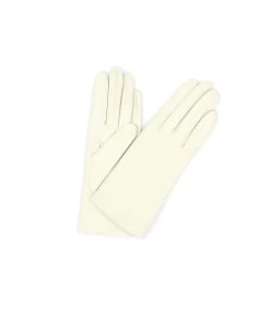 1011 Classic Kid Leather Gloves Cashmere Lined Cream