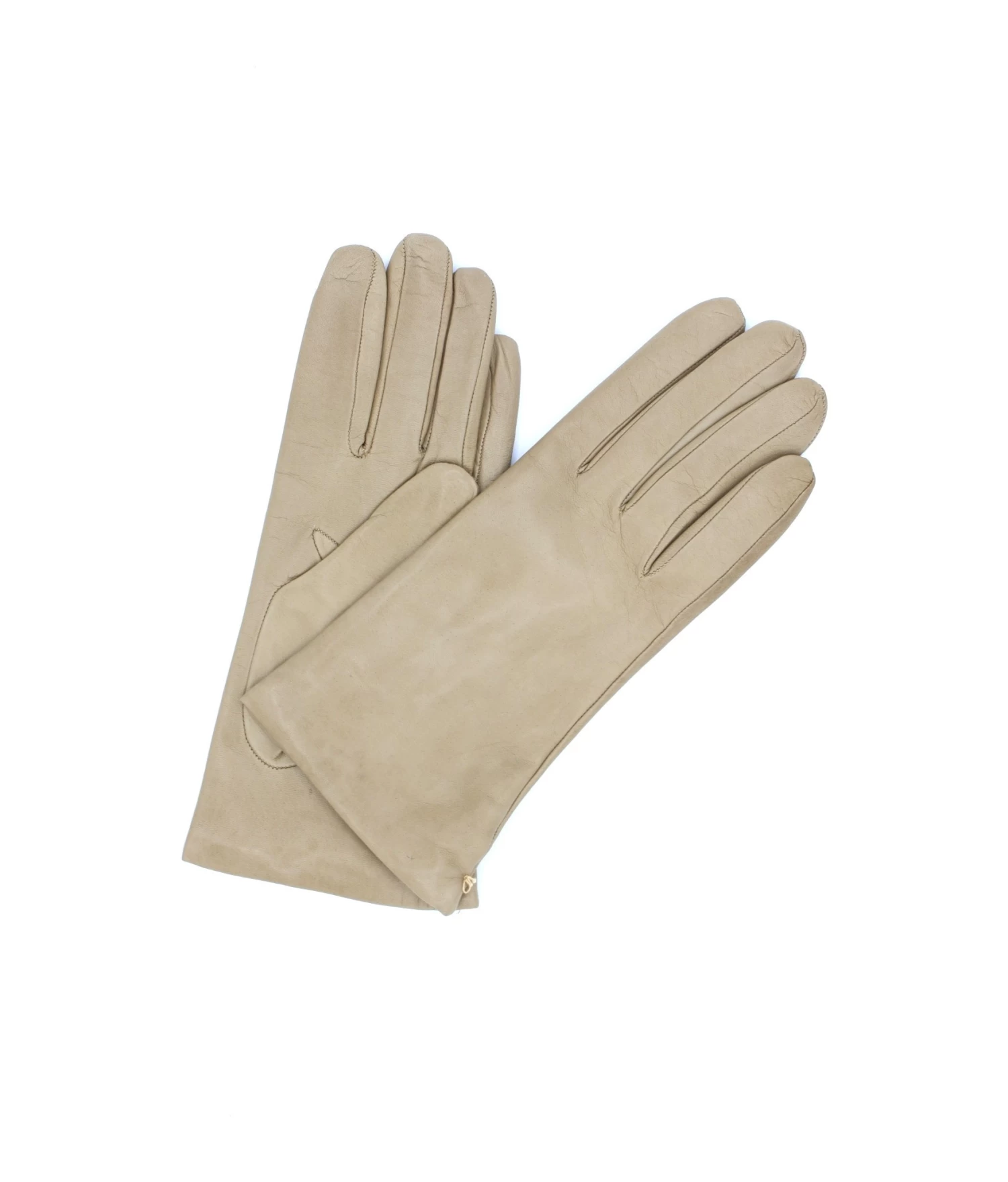 1011 Classic Kid Leather Gloves Cashmere Lined Beige/Taupe 3 1011 Classic Kid Leather Gloves Cashmere Lined Beige/Taupe