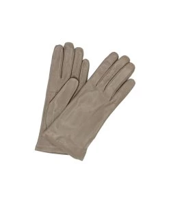 1011 Classic Kid Leather Gloves Cashmere Lined Mud