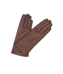 1011 Classic Kid Leather Gloves Cashmere Lined Mink