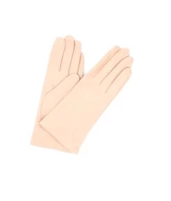 1011 Classic Kid Leather Gloves Cashmere Lined Nude