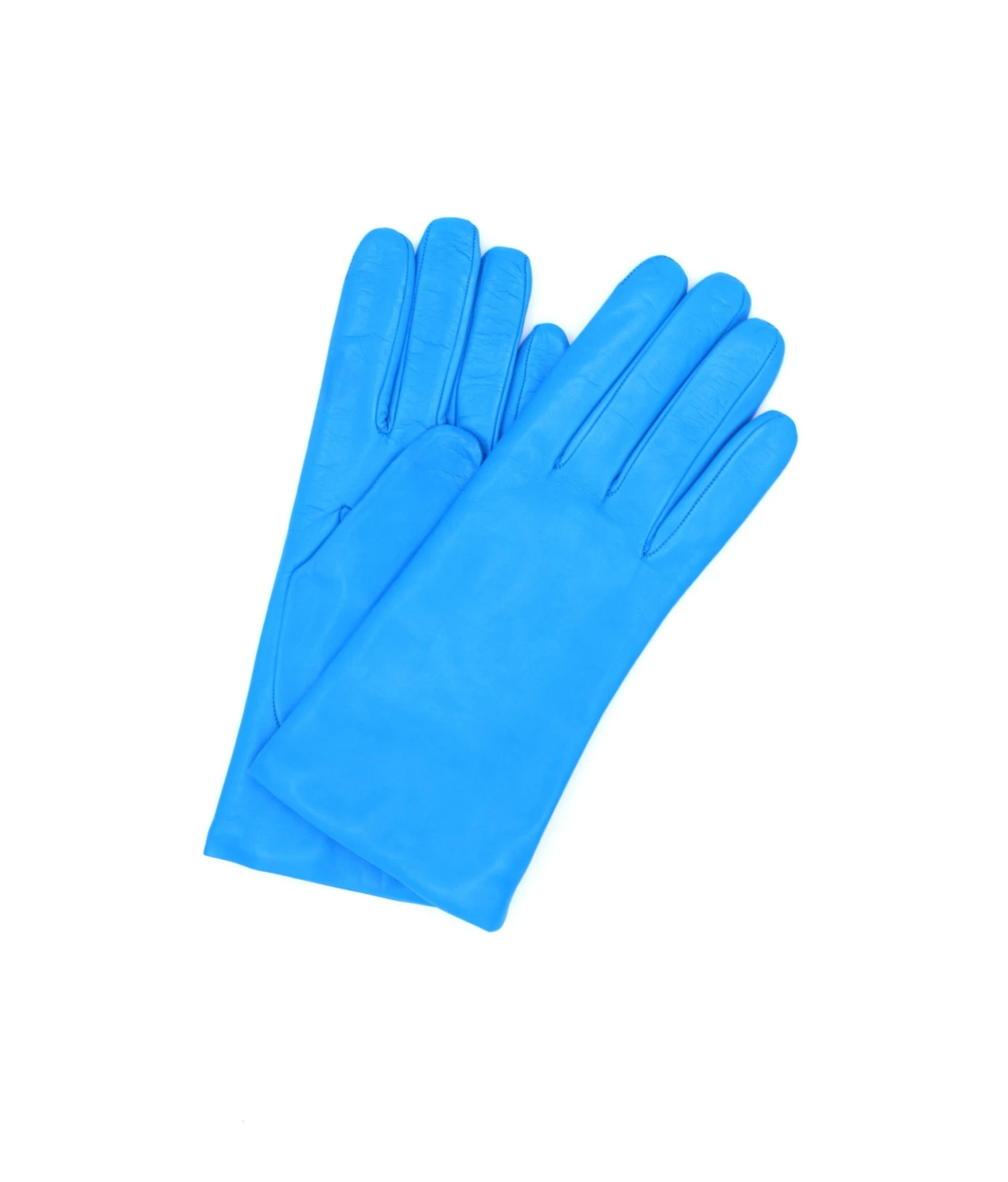 1011 Classic Kid Leather Gloves Cashmere Lined Azzurro 3 1011 Classic Kid Leather Gloves Cashmere Lined Azzurro