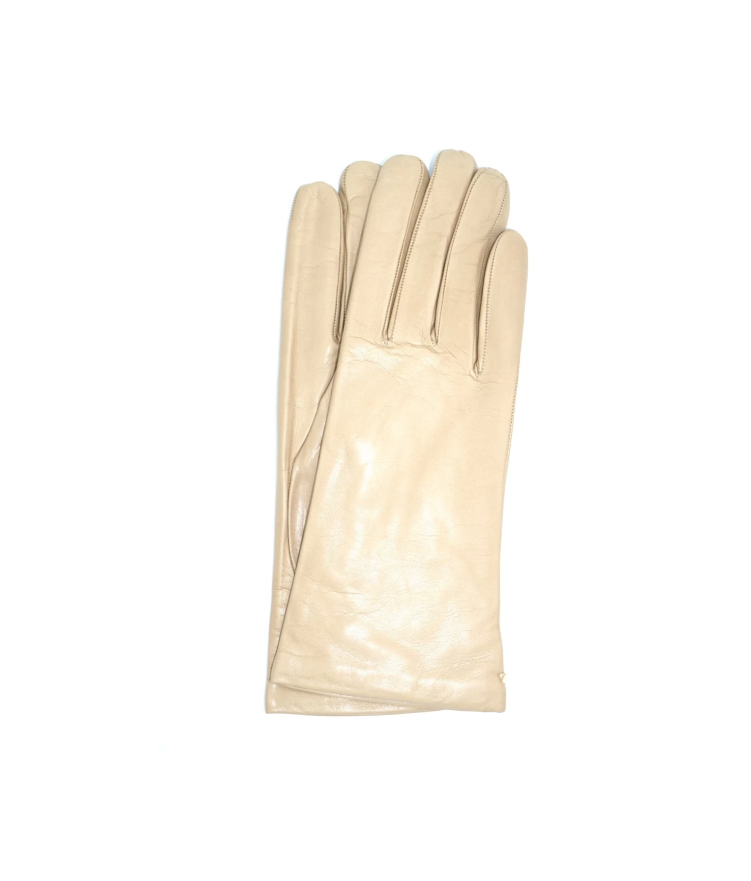 1011 Classic Kid Leather Gloves Cashmere Lined Light Beige 3 1011 Classic Kid Leather Gloves Cashmere Lined Light Beige