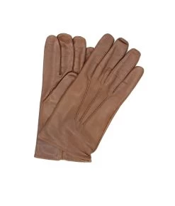 1294 Classic Kid Leather Man Gloves Cashmere Lined Tan