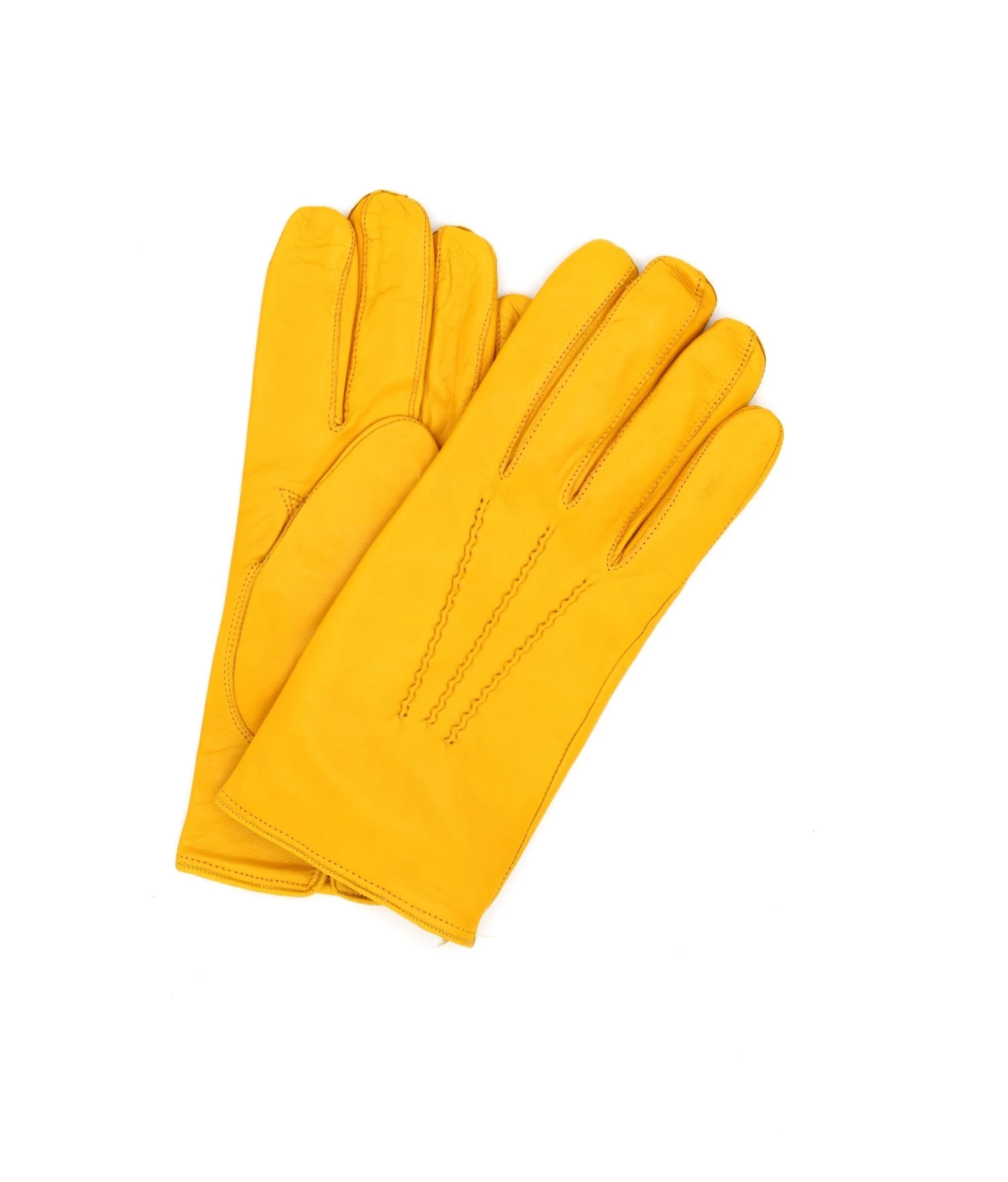 1294 Classic Kid Leather Man Gloves Cashmere Lined Mustard 3 1294 Classic Kid Leather Man Gloves Cashmere Lined Mustard