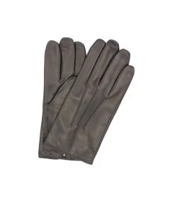 1294 Classic Kid Leather Man Gloves Cashmere Lined Black