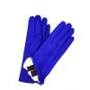 1022 Classic Leather Gloves Lined White Rabbit Blue Royal