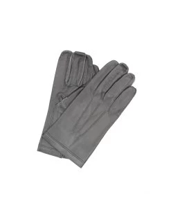 1292 Classic Kid Leather Gloves Silk Lined Grey