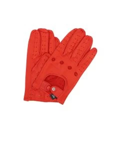 1307 Driving Kid Leather Full Finger Red