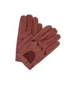 1307 Driving Kid Leather Full Finger Bordeaux