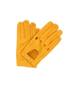 1307 Driving Kid Leather Full Finger Mustard