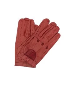 1307 Driving Kid Leather Full Finger Dark Pink