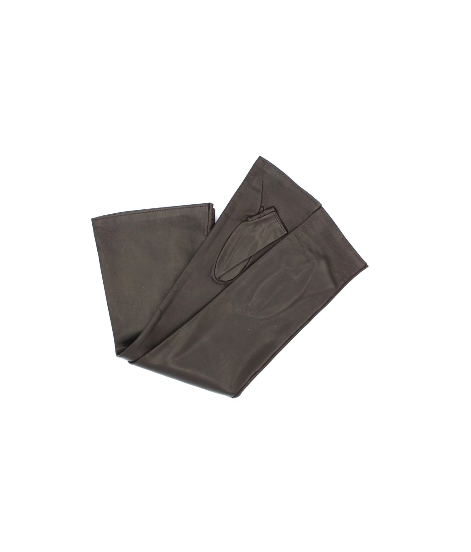 1185 Fingerless Kid Leather Gloves Silk Lined D.Brown 3 1185 Fingerless Kid Leather Gloves Silk Lined D.Brown