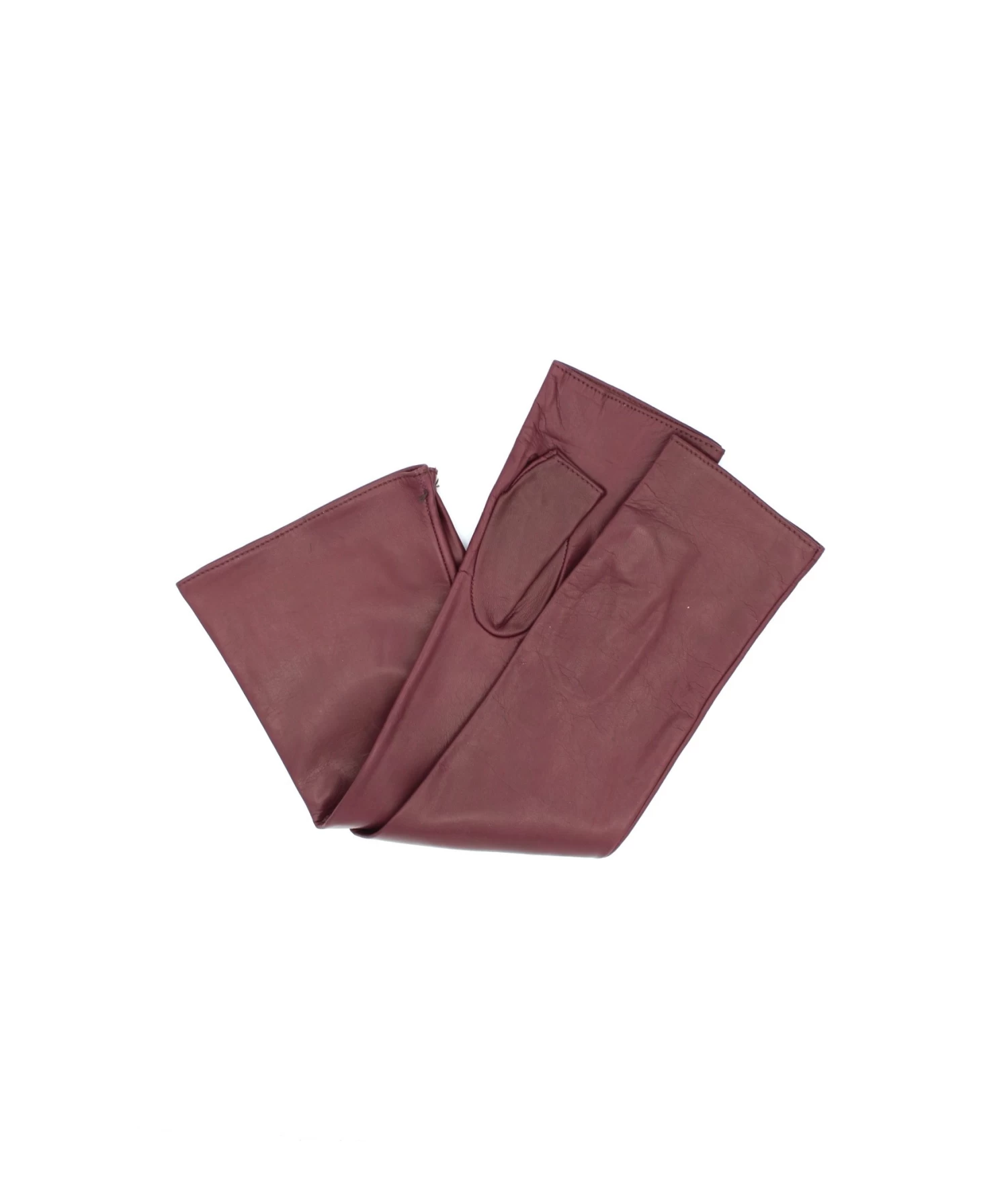 1185 Fingerless Kid Leather Gloves Silk Lined Bordeaux 3 1185 Fingerless Kid Leather Gloves Silk Lined Bordeaux