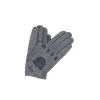 1028 Full Finger Kid Leather Driving Gloves Unlin. Dark Grey