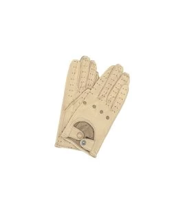 1028 Full Finger Kid Leather Driving Gloves Unlin. Dark Taupe