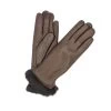 1036 Kid Leather Gloves Rabbit Fur Lined D.Brown -Sermoneta Gloves Sales kid leather gloves rabbit fur lined with colored cuff sermoneta gloves 303 d 12