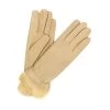 1036 Kid Leather Gloves Rabbit Fur Lined Beige/Taupe -Sermoneta Gloves Sales kid leather gloves rabbit fur lined with colored cuff sermoneta gloves 303 d 15