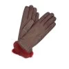 1036 Kid Leather Gloves Rabbit Fur Lined Bordeaux -Sermoneta Gloves Sales kid leather gloves rabbit fur lined with colored cuff sermoneta gloves 303 d 31