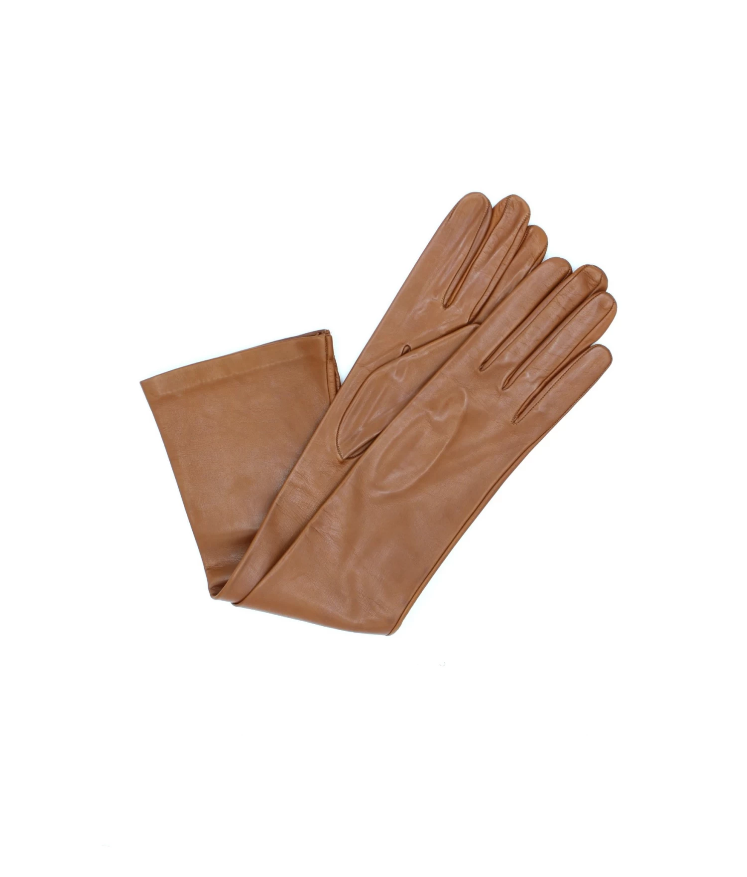 1644 Kid Leather Gloves Silk Lined Elbow Length Tan 3 1644 Kid Leather Gloves Silk Lined Elbow Length Tan