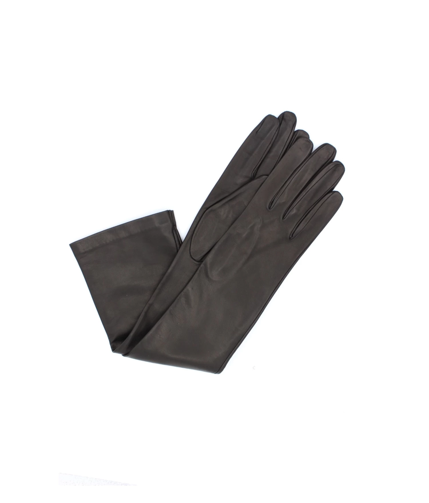 1644 Kid Leather Gloves Silk Lined Elbow Length Black 3 1644 Kid Leather Gloves Silk Lined Elbow Length Black
