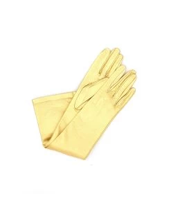 1644 Kid Leather Gloves Silk Lined Gold