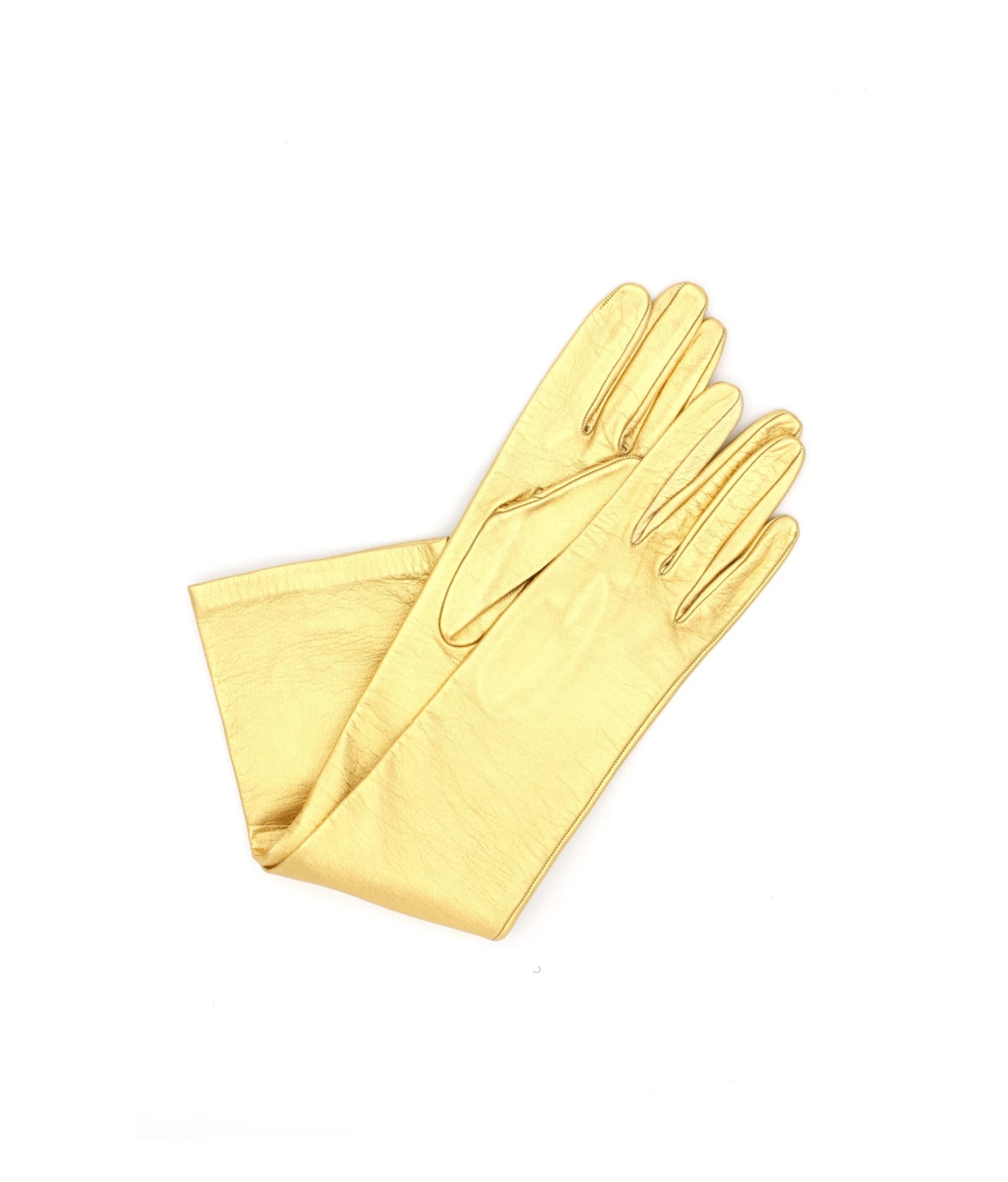 1644 Kid Leather Gloves Silk Lined Gold 3 1644 Kid Leather Gloves Silk Lined Gold