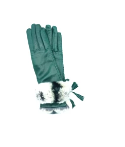 1218 Kid Leather Cashemer Lined Orylag Cuff M.L. Dark Green