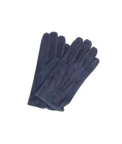 1298 Suede Gloves Cashmere Lined Navy