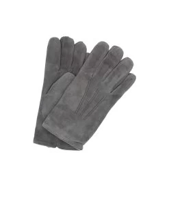 1298 Suede Gloves Cashmere Lined Dark Grey