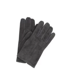 1298 Suede Gloves Cashmere Lined Black