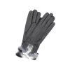 1737 Kid Leather Cashmere Lined Rex Fur On Wrist Dark Grey -Sermoneta Gloves Sales woman kid leather gloves cashmere lined rex fur on wrist sermoneta gloves 1005rex 27